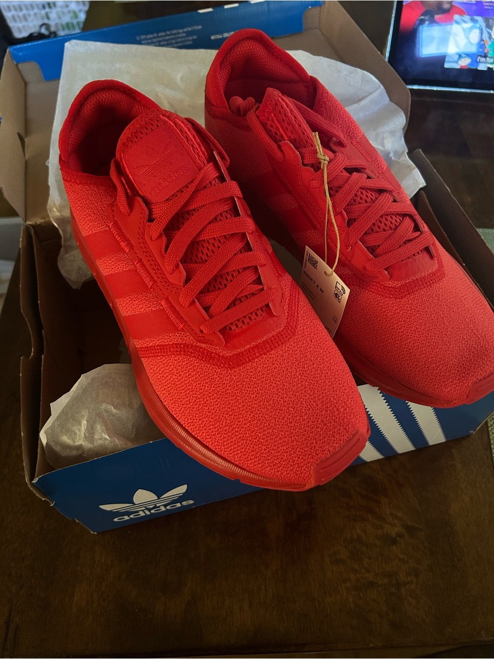adidas Women’s All-Red Lightweight Athletic Sneakers